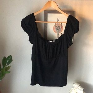 Reformation Jeans puff sleeve top